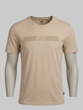Lee Short Sleeve Crewneck T-Shirt in Tan